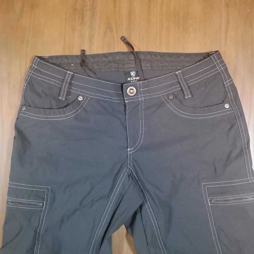 KUHL Kliffside 6233 Sz 6 Reg Convertible Cargo Hiking Pants Dark Gray / Charcoal
